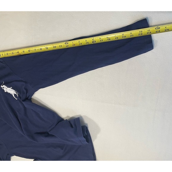 Vintage Polo Ralph Lauren Men's Long Sleeve Custom Fit Y2K Big Pony Navy Size L - Picture 12 of 13